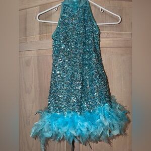 Weissman Turquoise Sequin Dress